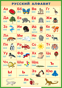 Русский алфавит в картинках, 100х140