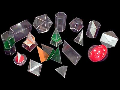 Набор прозрачных геометрических тел с сечениями (разборный)