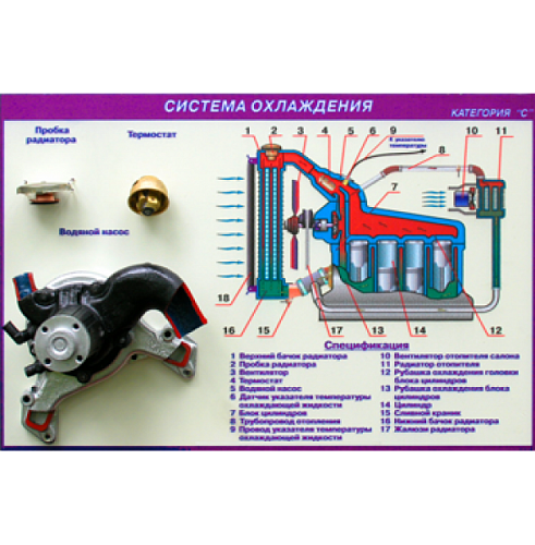 Система охлаждения, категория С, стенд, 850х560 мм Система охлаждения, категория С, стенд, 850х560 мм